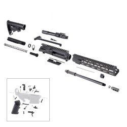 AR .300 Blackout Rifle Kit with 12" M-Lok Custom USA Made Handguard and 16" Barrel